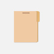 © ann_ounce - Closed file folder with cut tab and interior fastener to keep documents
