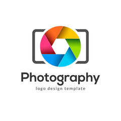 Poster - Photography logo template modern vector creative symbol. Shutter lens camera icon design element