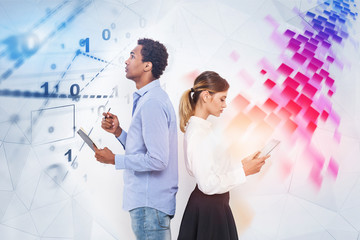 Poster - Two computer science students, binary interface