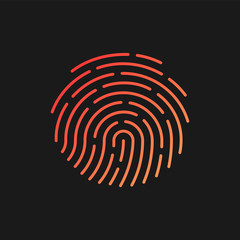 Poster - Fingerprint for smartphone. Fingerprint scan.