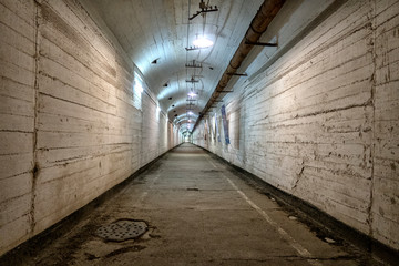 underground bunker, old underground Soviet military bunker under fortification.