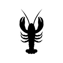 Lobster Icon Or Logo, Silhouette Lobster