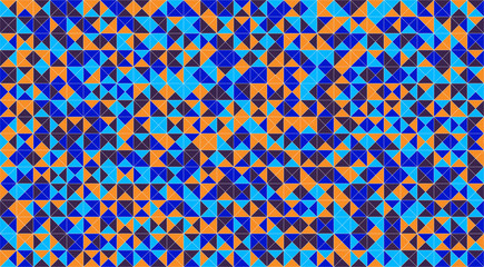 Poster - Mosaic triangle tiles flooring or wall decoration for wallpaper. Architecture design pattern material texture background, 3d abstract illustration