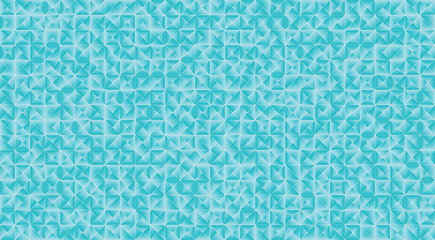 Poster - Blue mosaic triangle tiles flooring or wall decoration for wallpaper. Architecture design pattern material texture background, 3d abstract illustration
