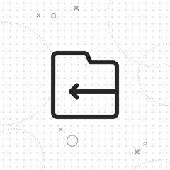 Poster - from the folder icon, vector best line icon