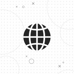 Poster - Globe, global vector best flat icon