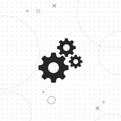 Poster - Mechanism, gear vector best flat icon