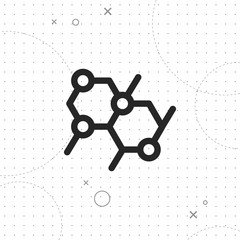 Poster - Molecule icon, microbiological science icon, vector best flat icon