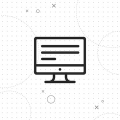 Poster - Monitor, screen vector best flat icon