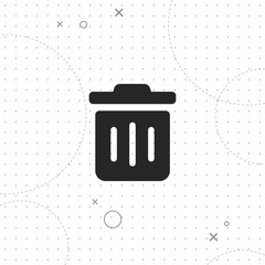 Poster - Dustbin, Trash bin vector best flat icon