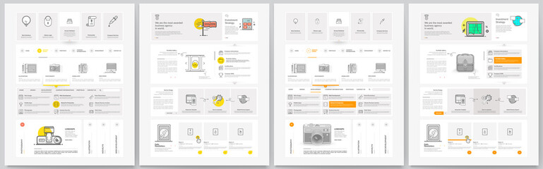 business website template elements collection.