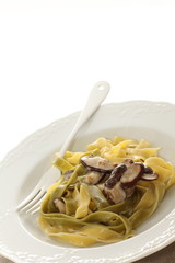 Wall Mural - Mushroom and cheese fettucine