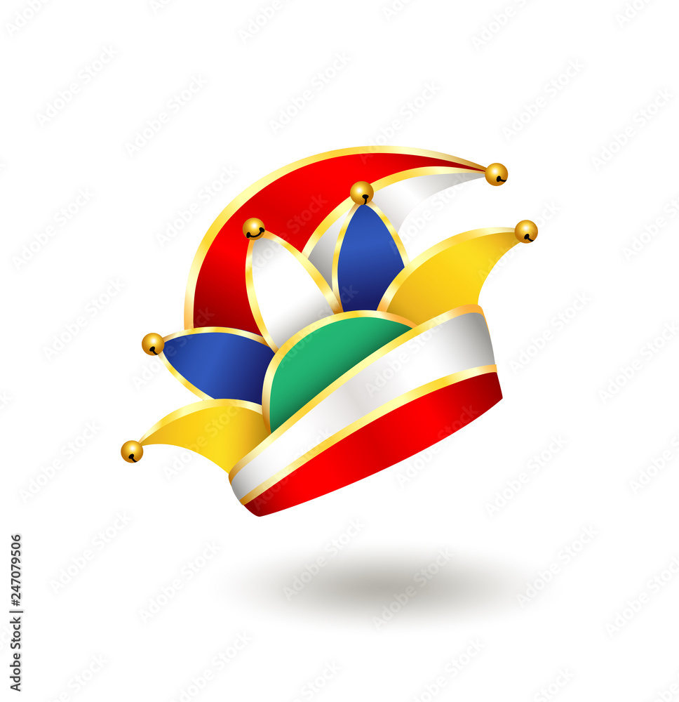 Karnevals Hut, bunter Faschingshut, Faschingskappe, Vektor Illustration  isoliert auf weißem Hintergrund Stock Vector | Adobe Stock, image size:968x1000