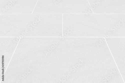 Fototapeta Outdoor white stone tile floor pattern and background