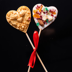 Wall Mural - heart cookie pops for Valentine's Day