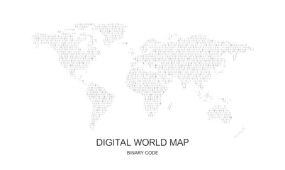 Digital world map