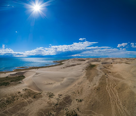 Wall Mural - Mongol Els The sand dunes and lake Durgen Nuur