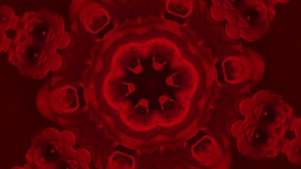 Wall Mural - Kaleidoscope rose flower movement