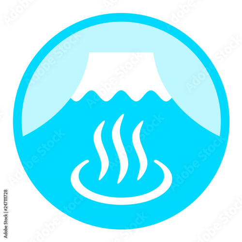 温泉マークの描かれた富士山 Stock イラスト Adobe Stock