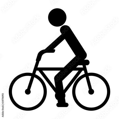 自転車運転手のピクトグラム Stock イラスト Adobe Stock