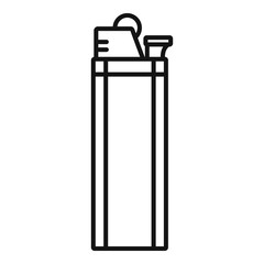 Poster - Cigarette lighter icon. Outline cigarette lighter vector icon for web design isolated on white background
