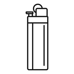 Poster - Classic cigarette lighter icon. Outline classic cigarette lighter vector icon for web design isolated on white background