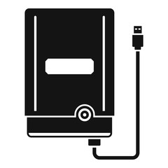 Poster - Portable hard disk icon. Simple illustration of portable hard disk vector icon for web design isolated on white background