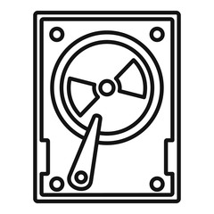Poster - Magnetic hard disk icon. Outline magnetic hard disk vector icon for web design isolated on white background