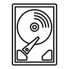 Poster - Server hard disk icon. Outline server hard disk vector icon for web design isolated on white background