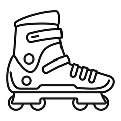 Poster - Extreme sport inline skates icon. Outline extreme sport inline skates vector icon for web design isolated on white background