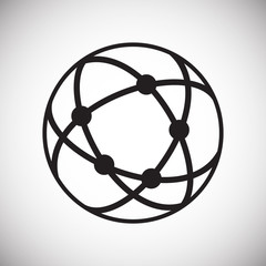 Poster - Globe icon on white background for graphic and web design, Modern simple vector sign. Internet concept. Trendy symbol for website design web button or mobile app