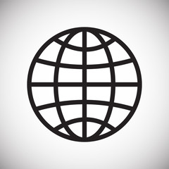 Poster - Globe icon on white background for graphic and web design, Modern simple vector sign. Internet concept. Trendy symbol for website design web button or mobile app