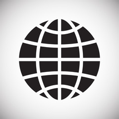 Poster - Globe icon on white background for graphic and web design, Modern simple vector sign. Internet concept. Trendy symbol for website design web button or mobile app