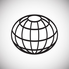 Fototapete - Globe icon on white background for graphic and web design, Modern simple vector sign. Internet concept. Trendy symbol for website design web button or mobile app