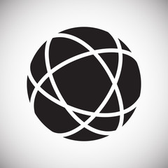 Fototapete - Globe icon on white background for graphic and web design, Modern simple vector sign. Internet concept. Trendy symbol for website design web button or mobile app