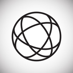 Fototapete - Globe icon on white background for graphic and web design, Modern simple vector sign. Internet concept. Trendy symbol for website design web button or mobile app