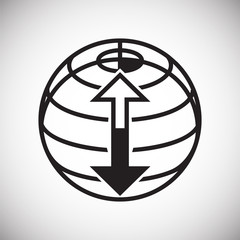 Fototapete - Globe icon on white background for graphic and web design, Modern simple vector sign. Internet concept. Trendy symbol for website design web button or mobile app