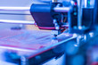 © Mihail - close up photo of futuristic 3d printer. micro and nano electronics b