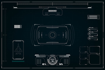 Poster - Sci fi futuristic user interface. Vector illustration.