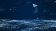 © KanawatTH - Digital abstract particles and network data background
