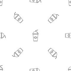 Poster - Kiwi smoothie pattern seamless vector repeat geometric for any web design