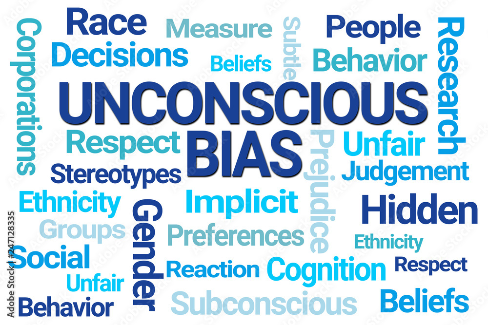  Unconscious Bias Word Cloud - obrazy, fototapety, plakaty 