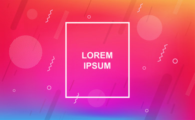 Poster - Abstract minimalistic background with geometric elements, dynamic shapes, lines.