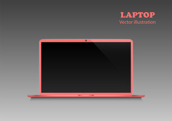 Aufkleber - Modern laptop design. Realistic laptop.