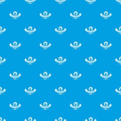Poster - Old school music pattern vector seamless blue repeat for any use