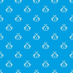 Wall Mural - Rock n roll pattern vector seamless blue repeat for any use