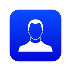 Poster - User icon digital blue for any design isolated on white vector illustration
