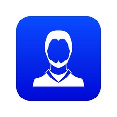 Poster - User icon digital blue for any design isolated on white vector illustration