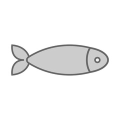 Sticker - Fish. Vector icon.