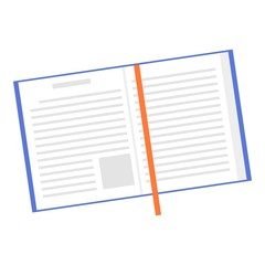 Poster - Open book icon. Flat illustration of open book vector icon for web design